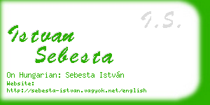 istvan sebesta business card