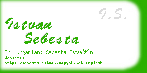 istvan sebesta business card